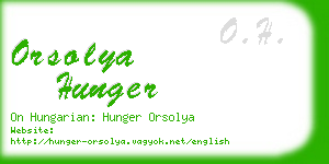 orsolya hunger business card